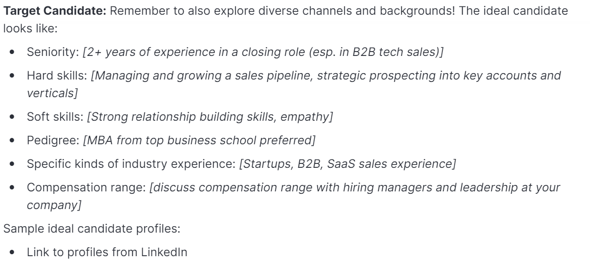 Target candidate